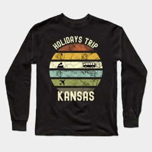 Holidays Trip To Kansas, Family Trip To Kansas, Road Trip to Kansas, Family Reunion in Kansas, Holidays in Kansas, Vacation in Kansas Long Sleeve T-Shirt